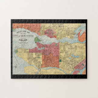 Puzzle Retro 1914 Mapa de la ciudad de Vancouver Columbia