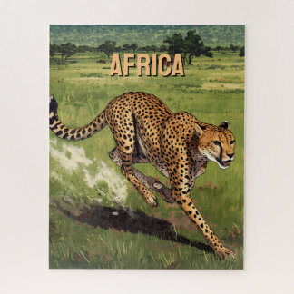 Puzzle Retro África Guepardo Escénico