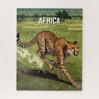 Puzzle Retro África Guepardo Escénico