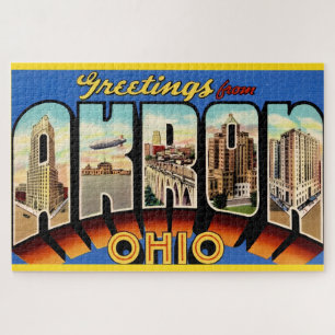 Puzzle Retro Akron Ohio 20x30