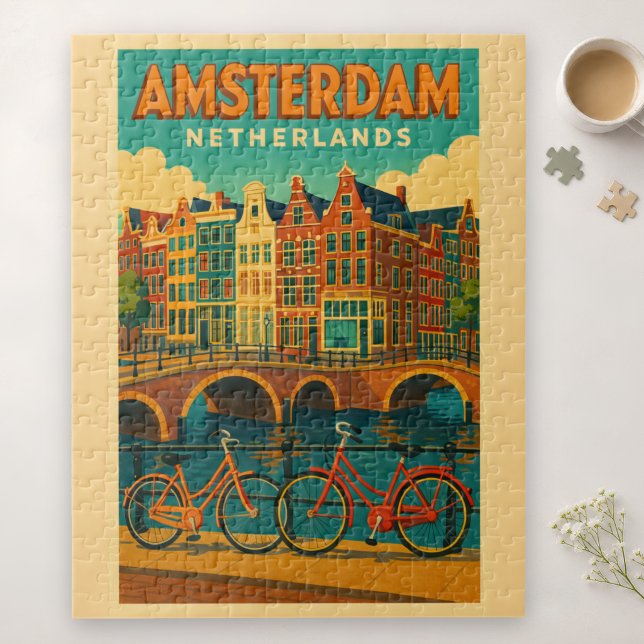 Puzzle Retro Ámsterdam Países Bajos (Subido por el creador)