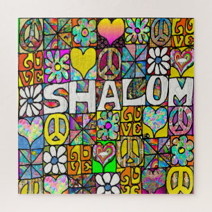 Puzzle Retro años 60 Psicodélico Shalom AMOR