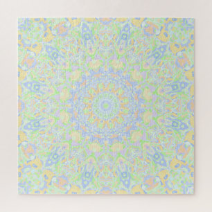 Puzzle Retro Boho Hippie Trippy Trippy Pastel Mandala