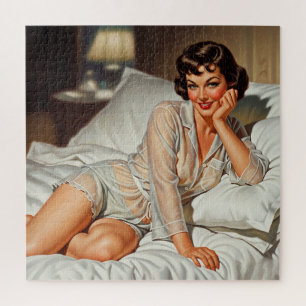 Puzzle Retro Cute Woman '50 Pin-up