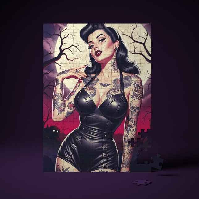 Puzzle Retro Gothic Girl (Subido por el creador)
