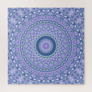 Puzzle Retro Groovy Boho Trippy Hippie Jewel-Tone Mandala