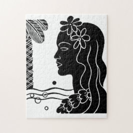 Puzzle Retro Hawaiian Hula Chica