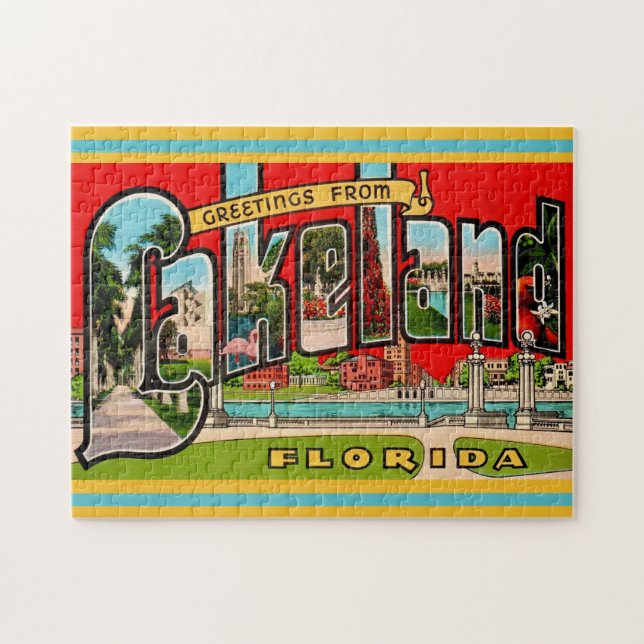 Puzzle Retro Lakeland Florida (Horizontal)