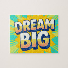 Puzzle Retro lettering dream big text