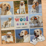 Puzzle Retro Me Tenías Horas Del Personalizado 8 Perro Co<br><div class="desc">Presentamos nuestro rompecabezas de rompecabezas "Tú me tenías en WOOF", la adición perfecta a la casa de cualquier amante de los perros. Este rompecabezas de perro presenta un diseño moderno retro y bonito, con espacio para hasta 8 fotos de tu amado mascota. Es una gran manera de mostrar a tu...</div>