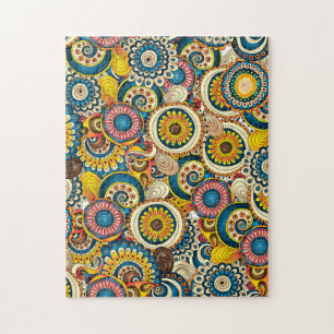 Puzzle Retro Roda Colorido