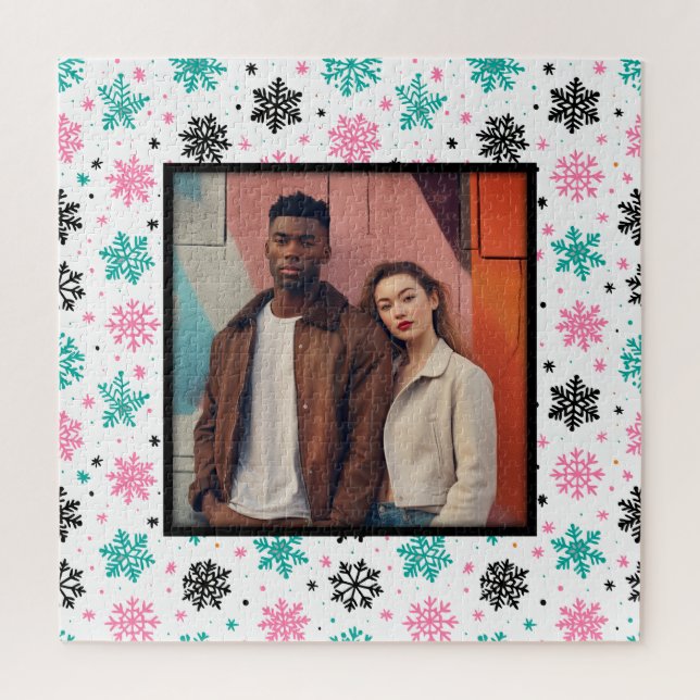 Puzzle Retro Snowflakes (Vertical)