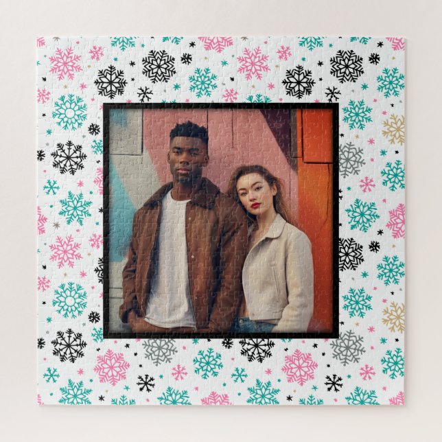 Puzzle Retro Snowflakes (Vertical)