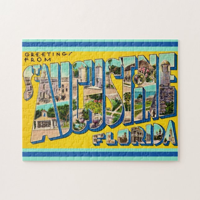 Puzzle Retro St Augustine FL 11x14 (Horizontal)