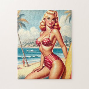 Puzzle Retro Surf Pin Up