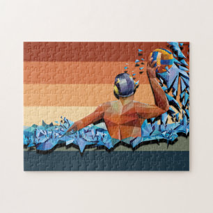 Puzzle Retro Water Polo Player