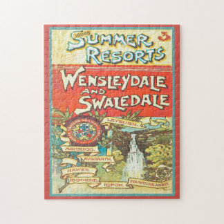 Puzzle Retro Yorkshire Railroad Tourist Guide Cover Art