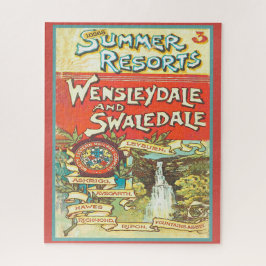 Puzzle Retro Yorkshire Railroad Tourist Guide Cover Art