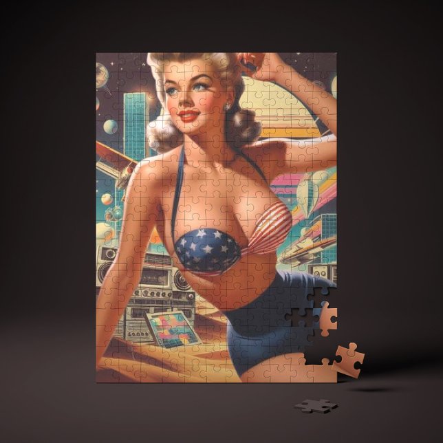 Puzzle Retrofuturismo Cute Pin-up (Subido por el creador)