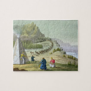 Puzzle Reuniendo el reno, Laponia, platea 47 de 'Le Costu