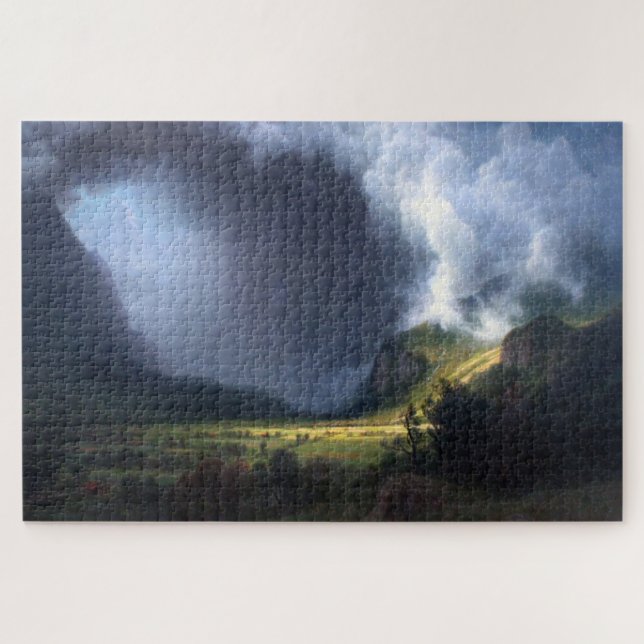 Puzzle Reuniendo la tormenta en el valle, Albert Bierstad (Horizontal)