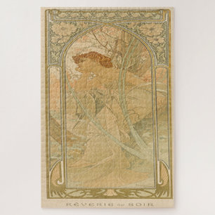 Puzzle Rêverie du Soir: Un Art Nouveau de Mucha