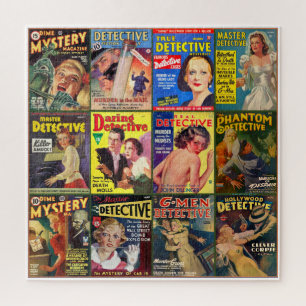 PUZZLE REVISTAS DE DETECTIVES DE LA EDAD DE ORO ANTIGUA