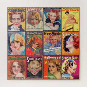 PUZZLE REVISTAS DE PELÍCULAS DE LA EDAD DE ORO ANTIGUAS
