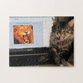 Puzzle Rey de Bestias y Gato Riéndose O Tu Foto