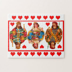 Puzzle Rey de Corazones Reina de Corazones Jack de Corazo