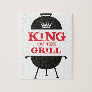 Puzzle Rey Del Grill, Rojo De La Corona Blanca Negra