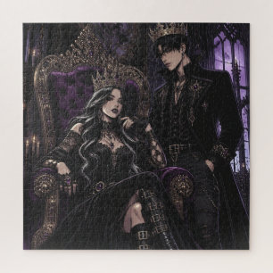 Puzzle Rey y Reina Góticos Románticos   Estética Oscura