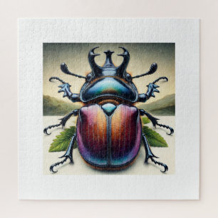 Puzzle Rhinoceros Beetle 050824IREF208 - Watercolor