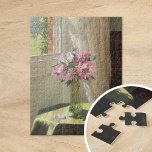 Puzzle Rhododendros por una ventana | Jessica Hayllar<br><div class="desc">Rododendros por una Ventana de la artista y pintora británica Jessica Hayllar. El bonito cuadro de arte retrata un decorado en el que reina la calma con una bonita disposición floral rosa en un jarrón. Utilice las herramientas de diseño para agregar texto personalizado o personalizar la imagen.</div>