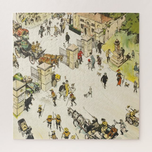 Puzzle Richmond Park Londres Reino Unido, visitantes a la (Vertical)