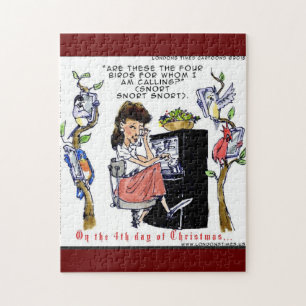 Puzzle Rick London Ernestine llama a las aves navideñas