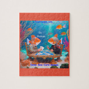 Puzzle Rick London Fish Jugando Juego de Cartas "Go Fish"