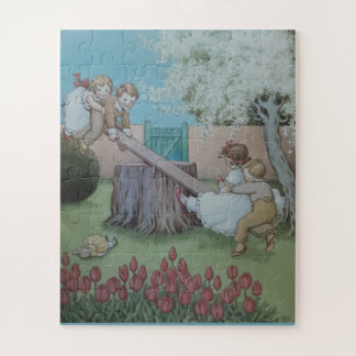Puzzle Rima infantil Seesaw Margery Daw
