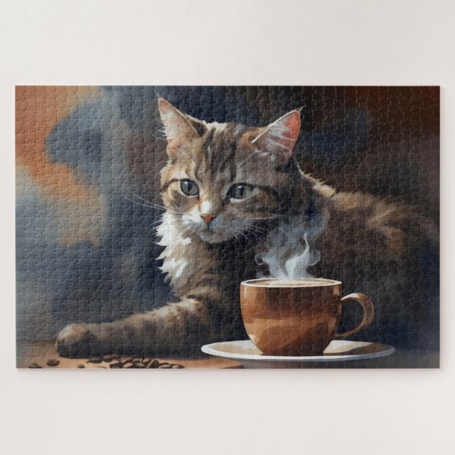 Puzzle Rincón del café del gato (Horizontal)