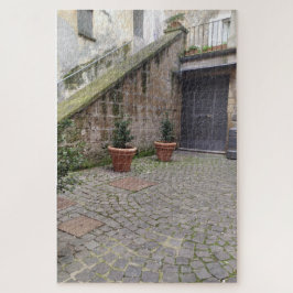 Puzzle Rincon Suelo Empedrado y Macetas Orvieto Italia