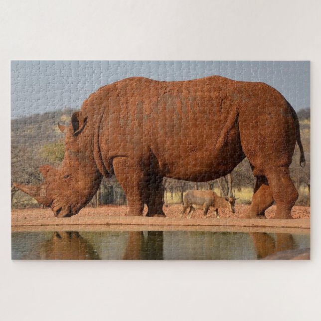 Puzzle Rinoceronte con barro en la piel (Horizontal)