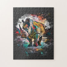 ¡Rinocerontes coloridos! | Difícil negro