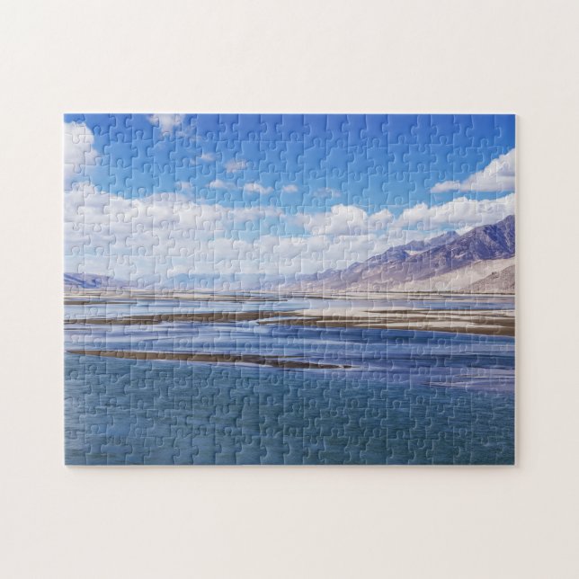 Puzzle Río Brahmaputra y paisaje montañoso - Tíbet (Horizontal)