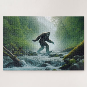 Puzzle Río Crossing Bigfoot, Bigfoot, bosque sereno
