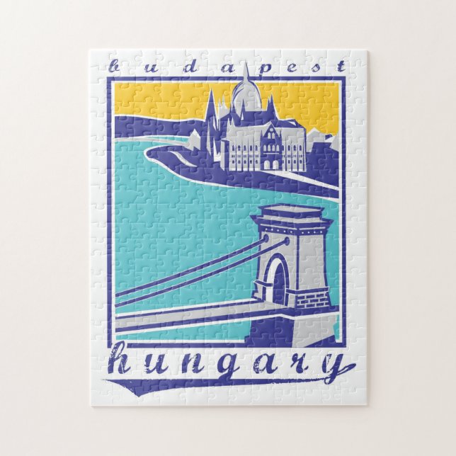 Puzzle Río Danubio de la Cadena Húngara de Budapest (Vertical)