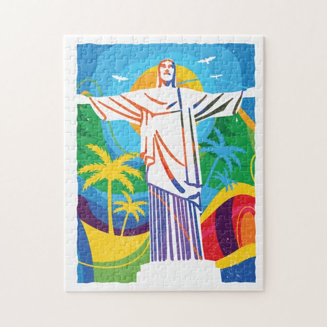 Puzzle Río de Janeiro Cristo Redentor Brasil colorido (Vertical)