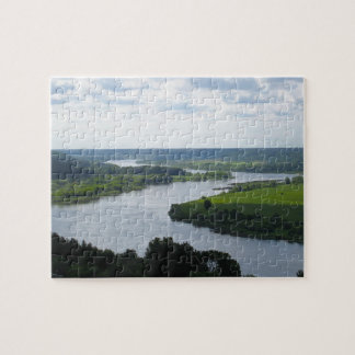 Puzzle Río Nemunas en Vilkija, LITHUANIA —