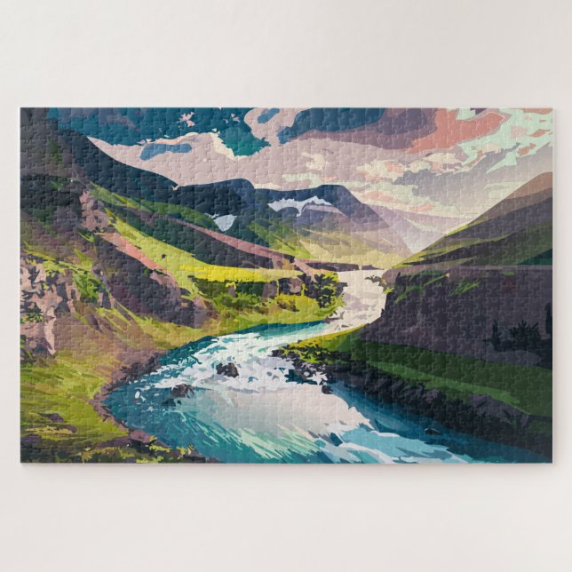 Puzzle Río Sinuoso  (Horizontal)