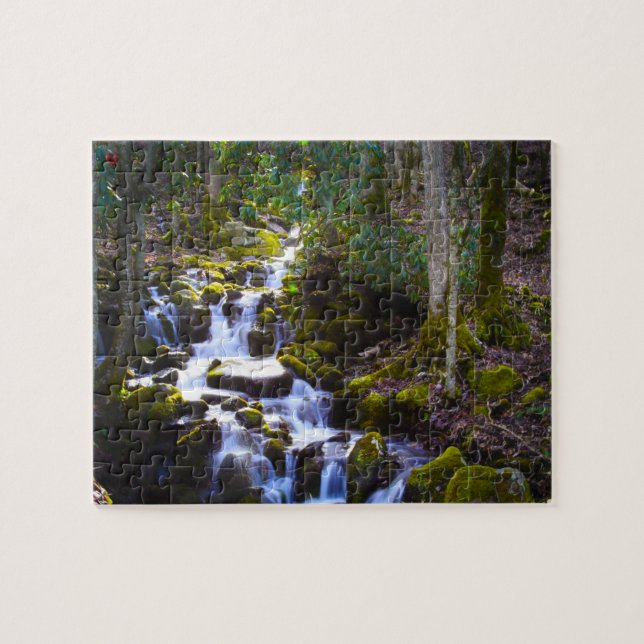 Puzzle Río Smokey Mountain Carolina del Norte (Horizontal)