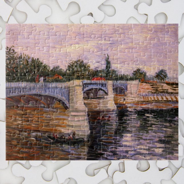 Puzzle Río Van Gogh Seine con Pont del Grande Jette (Subido por el creador)